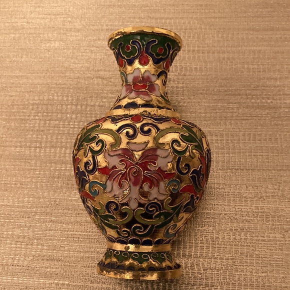 Vintage Cloisonné Colourful Bud Vase - Picture 2 of 6